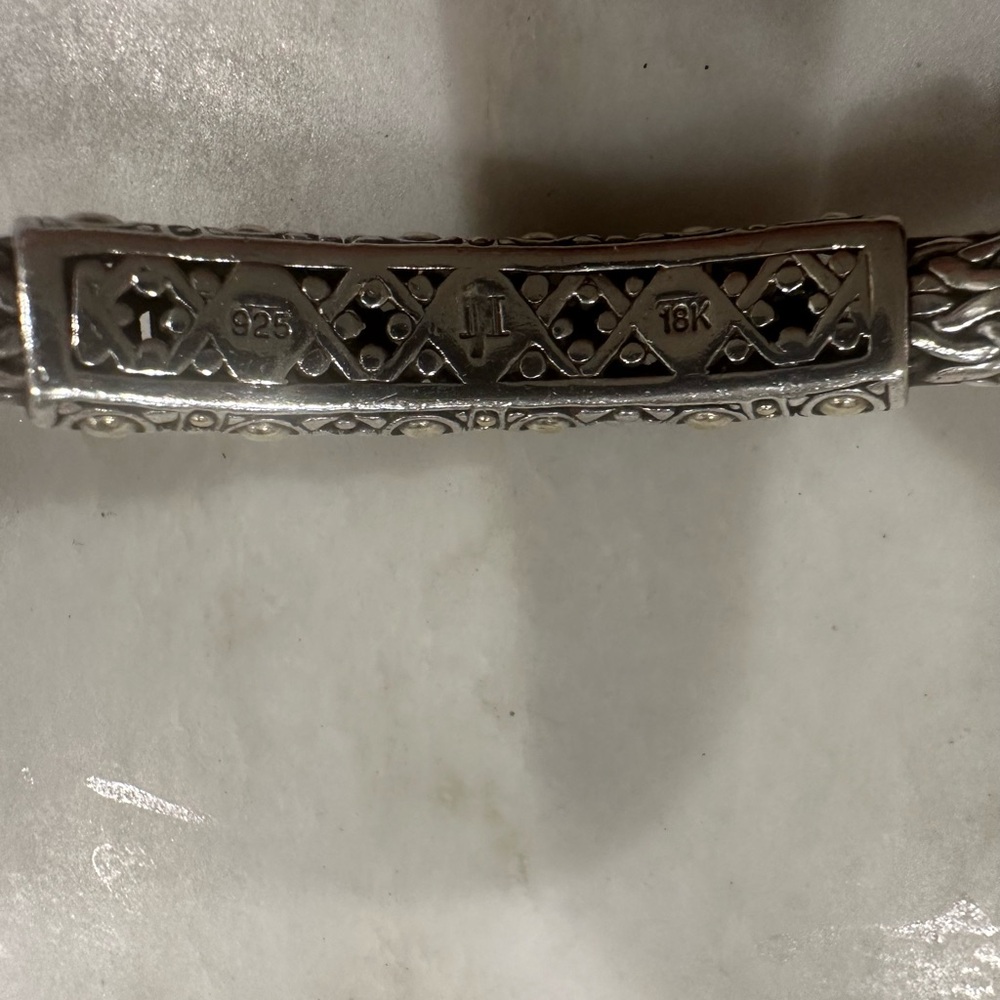 John Hardy Dot Jaisalmer Silver, Pearl and 18k Gold Accented Bracelet - Picture 3 of 5